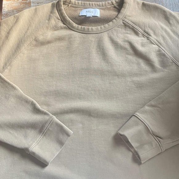 M&S Marks & Spencer Pure Cotton Raglan Crew Neck Sweatshirt🖤 - Picture 7 of 14